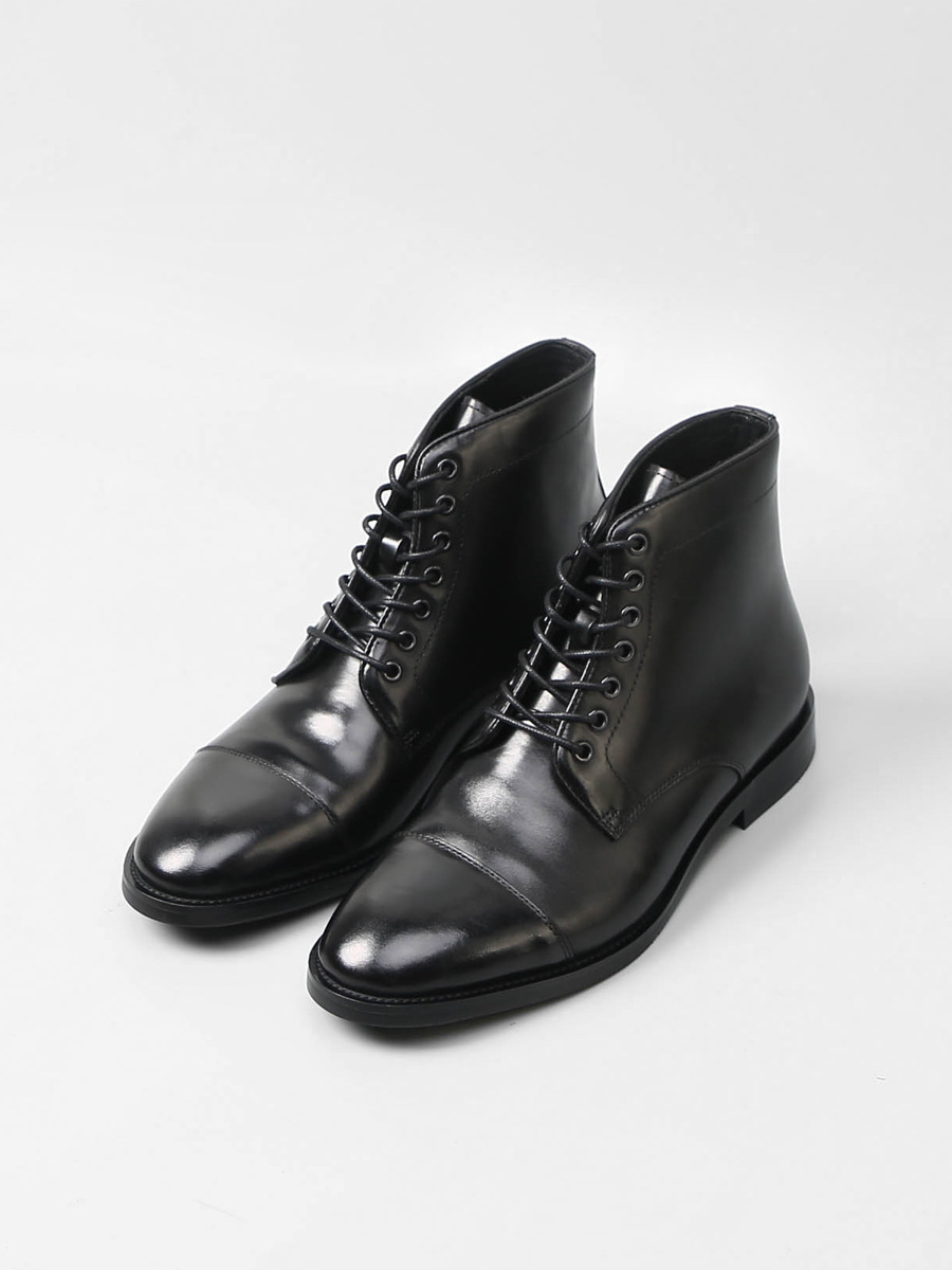 Men Formal Wear With Boots - Men's Handmade Genuine Leather Cap Toe