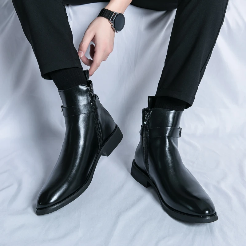 Fashion Designer Men's Pointed - Men Formal Wear With Boots recension och pris