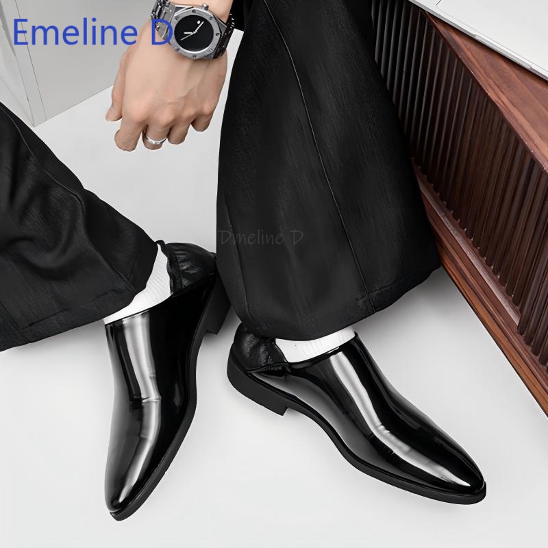 Male Glossy Patent Leather Loa - Men'S Urban Formal Wear recension och pris