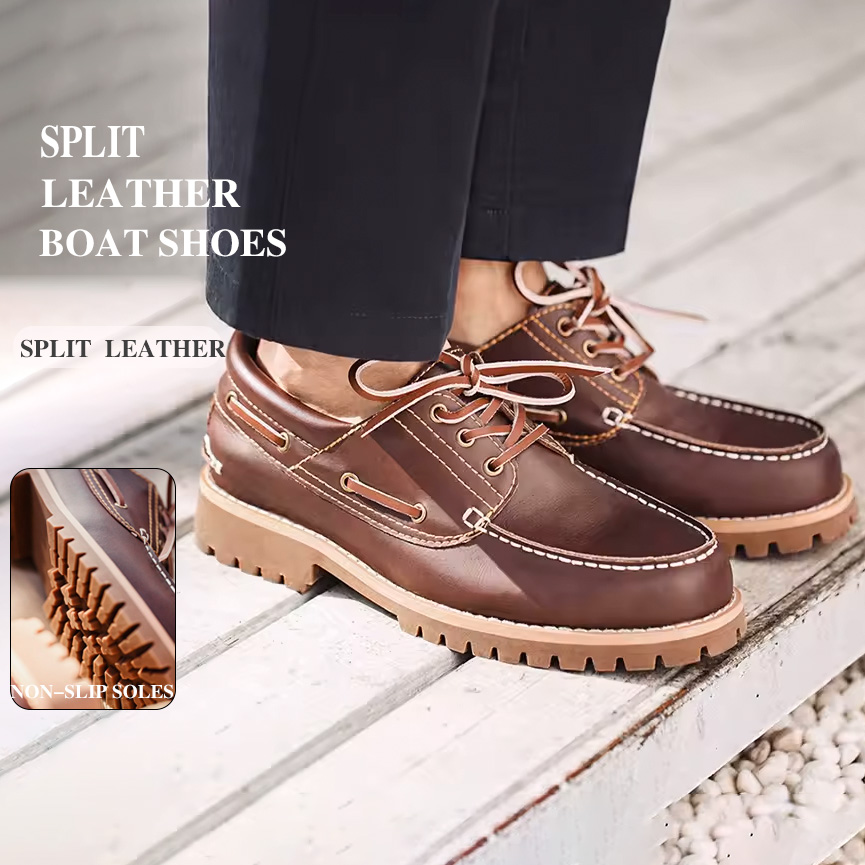 Maden Men's Vintage Boat Shoes - Men Formal Wear With Boots recension och pris