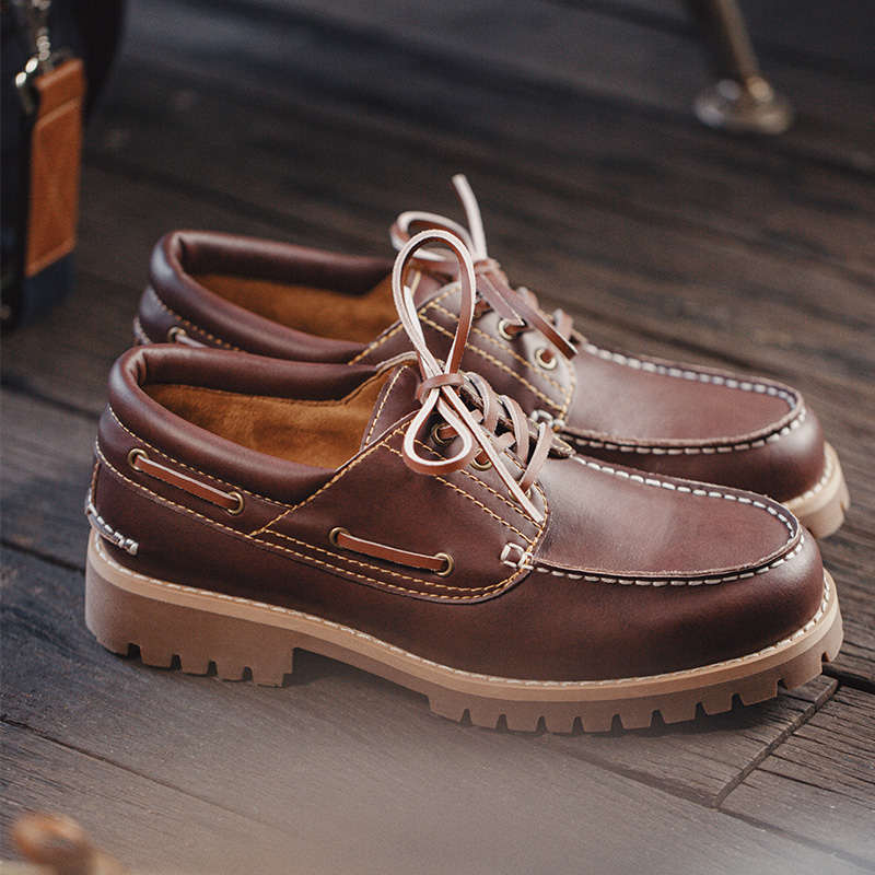 Maden Men's Vintage Boat Shoes - Men Formal Wear With Boots recension och pris