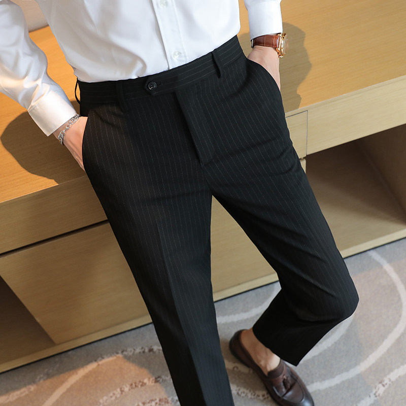 Men's Premium Striped Trousers - Men'S Urban Formal Wear recension och pris
