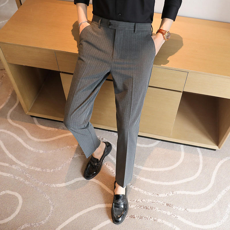 Men's Premium Striped Trousers - Men'S Urban Formal Wear recension och pris